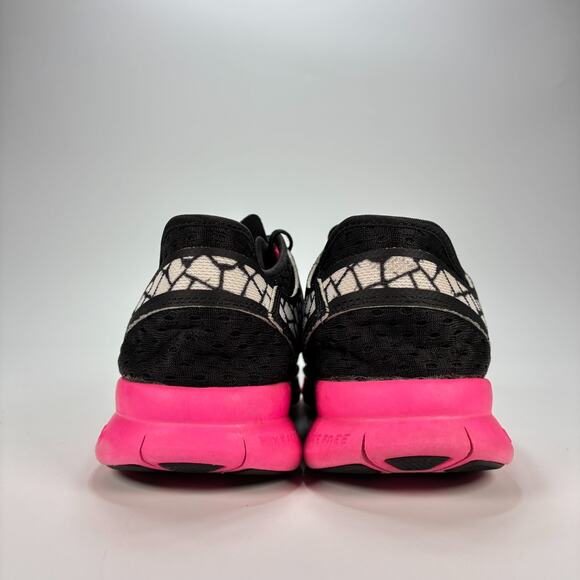 Nike Free 5.0 TR Fit 5 Print Black Pink Running Shoes 704695-012 Women's Size 7 - Picture 5 of 10